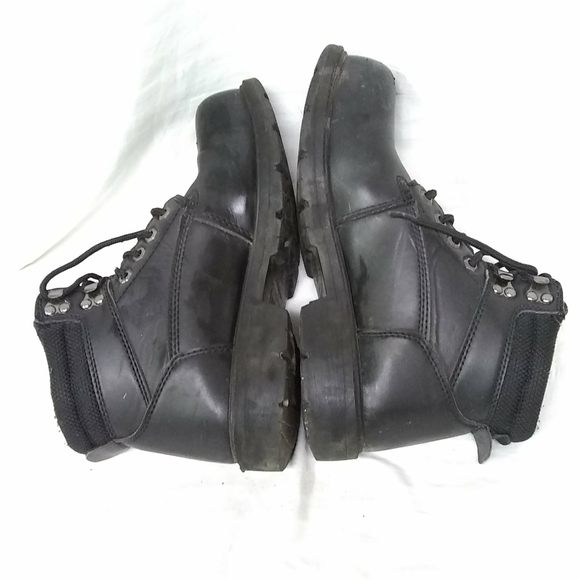 🦶Brahma Mens Steel Toe Work Boots Slip Resistant Sz 9.5W Black - Picture 3 of 7